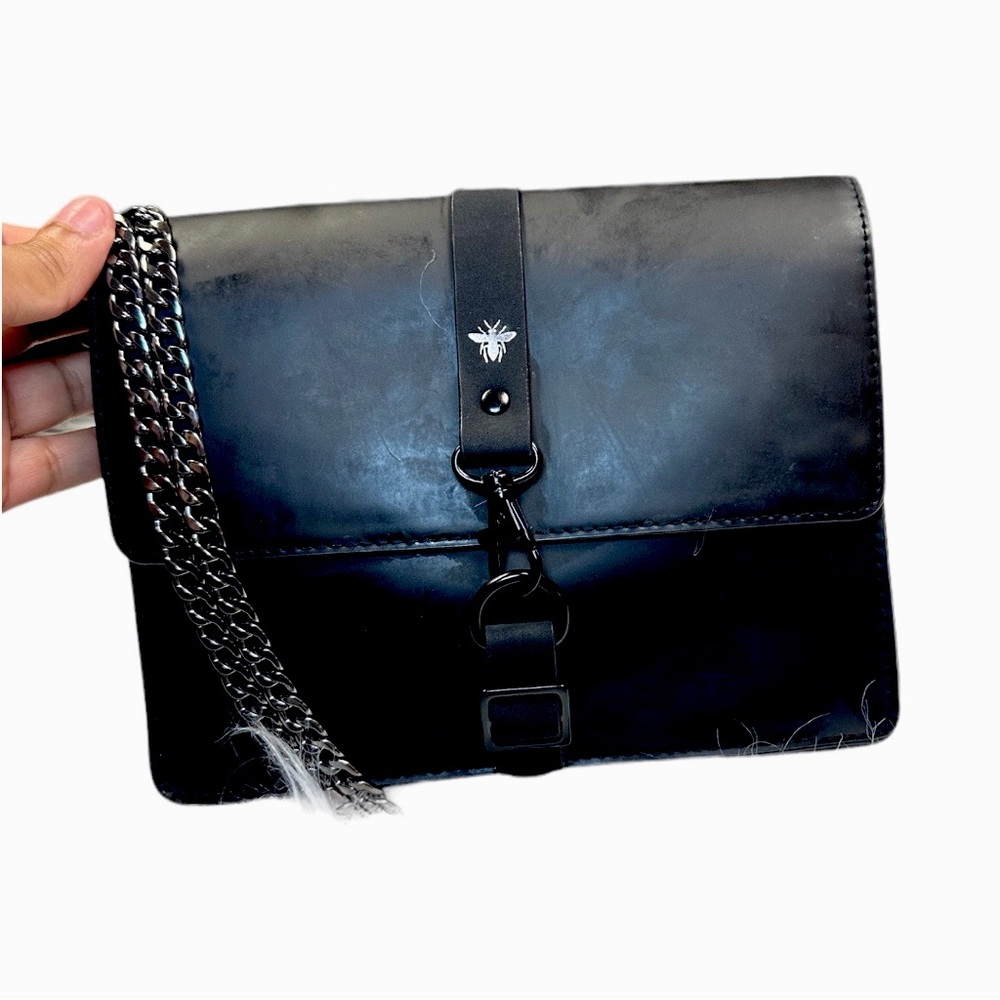 CHRISTIAN  DIOR Monsieur Unisex Dior Bee Pouch with unbranded chain